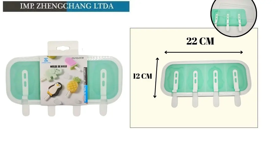 Molde mixto para paletas: 4 figuras (x12) 1