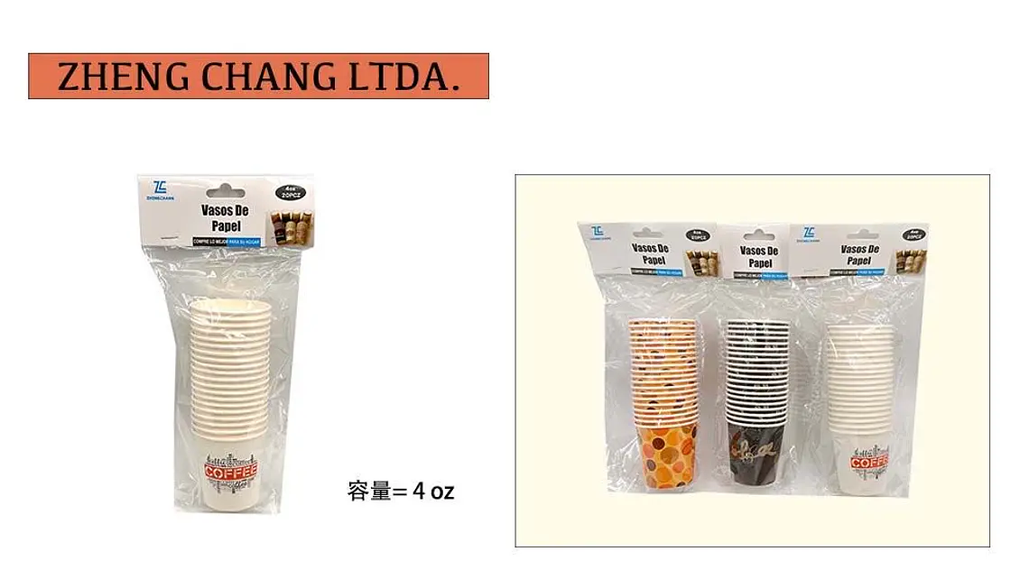 Vaso de papel de 4oz (x25) 1
