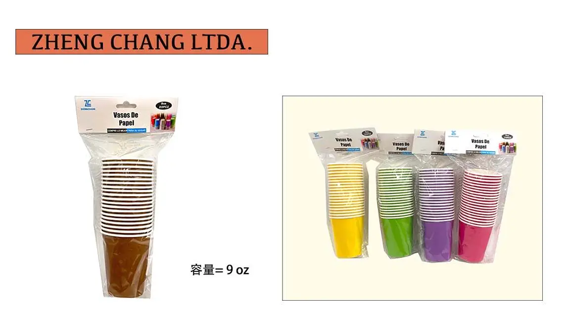 Vaso de papel de 9oz (x25) 1