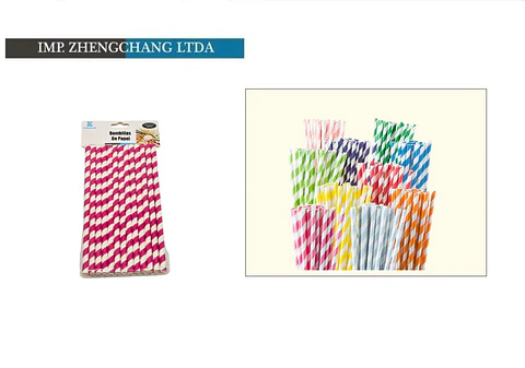Bombilla/pajita de papel 25PCS (x12)