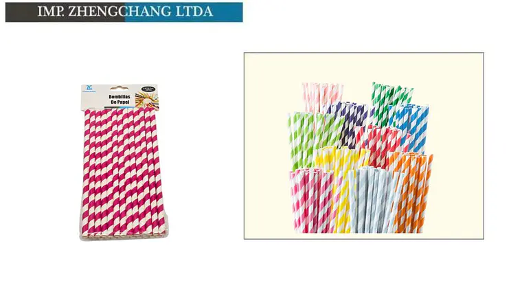 Bombilla/pajita de papel 25PCS (x12) 1