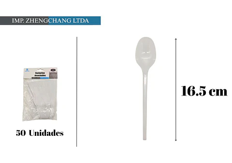 Cuchara de plástico 16.5CM 50PCS (x12)