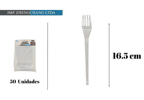 Tenedor de plástico 16.5CM 50PCS (x20)