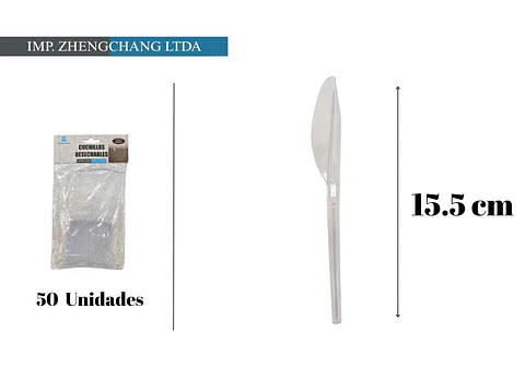 Cuchillo de plástico 16.5CM 50PCS (x20)