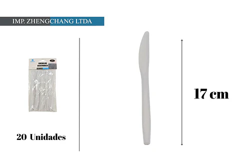 cuchillo de plástico triple varilla 17CM 20PCS (x20)
