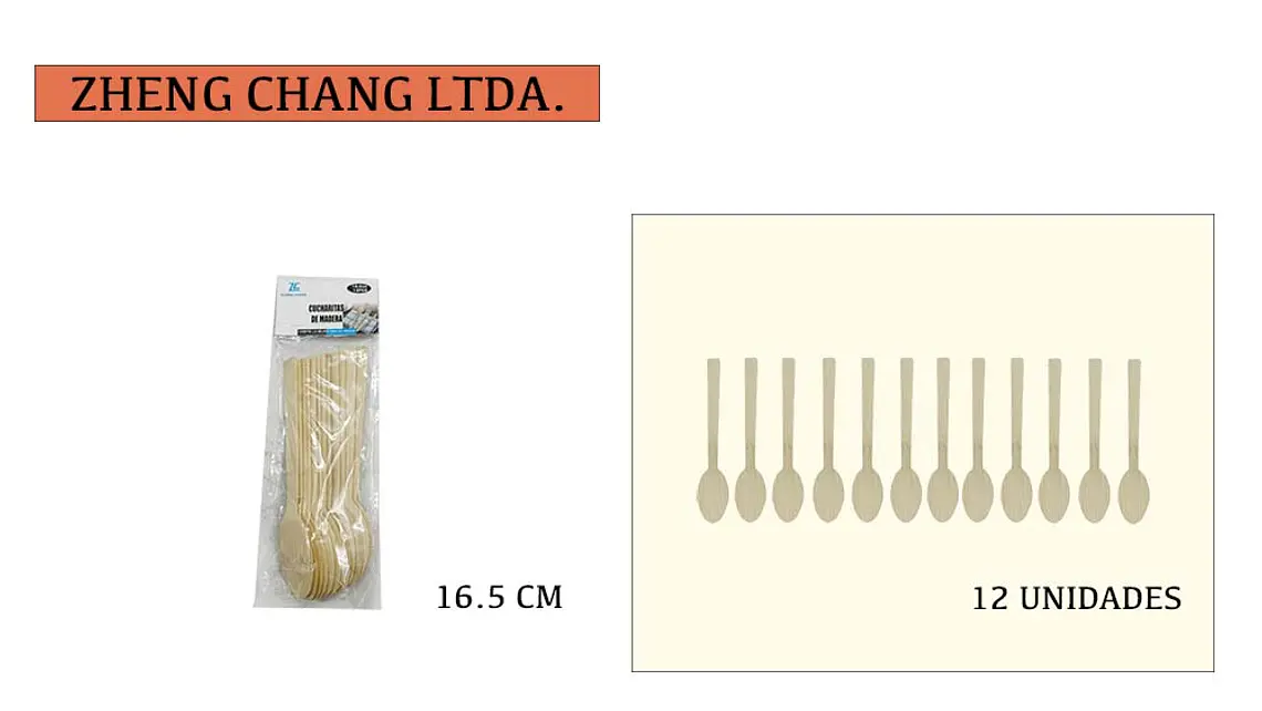 cuchara de bambu desechable 16.5CM 12PCS (x12) 1