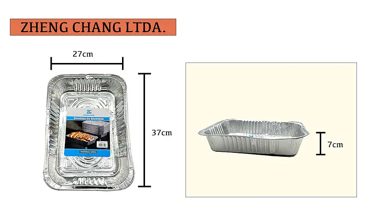  Capsula de aluminio cuadrada 37x27x7cm (x12) 1