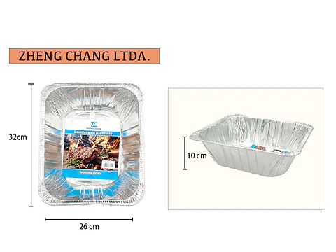  Capsula de aluminio cuadrada 32x26cm (x12)