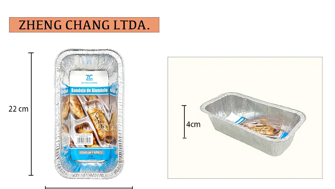  Capsula de aluminio rectangular 22x11x4cm (x12) 1