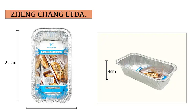  Capsula de aluminio rectangular 22x11x4cm (x12) 1