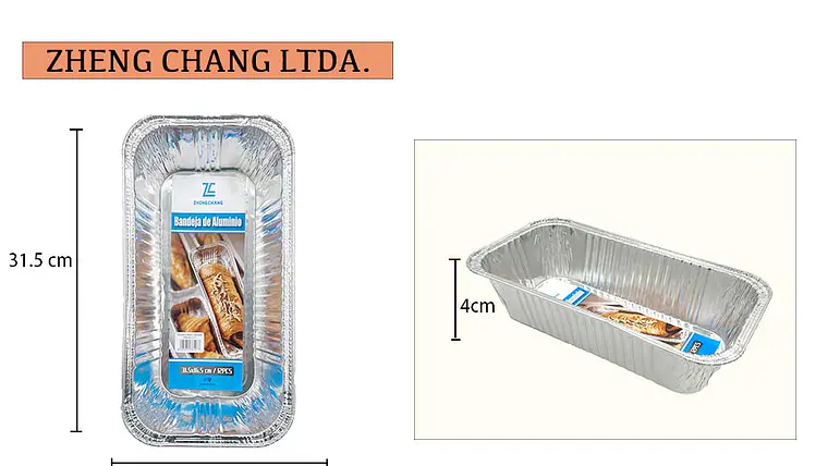  Capsula de aluminio rectangular 31.5x16.5x4cm (x12) 1