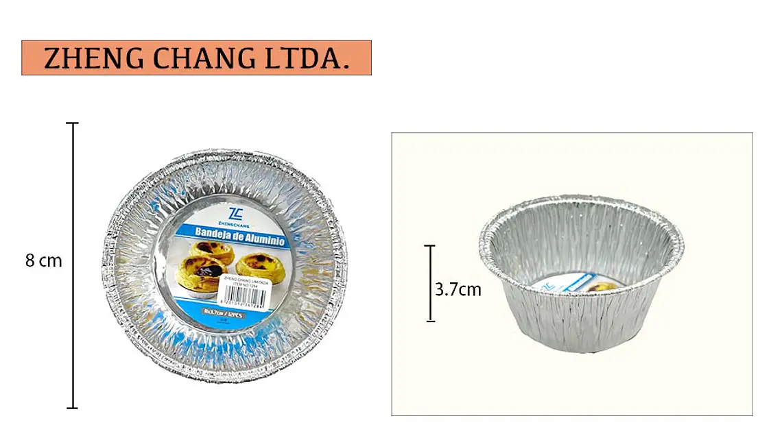  Capsula de aluminio redondo 8x3.7cm 12Und (x6) 1