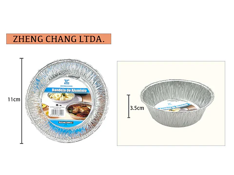  Capsula de aluminio redondo 11x3.5cm 12Und (x6)