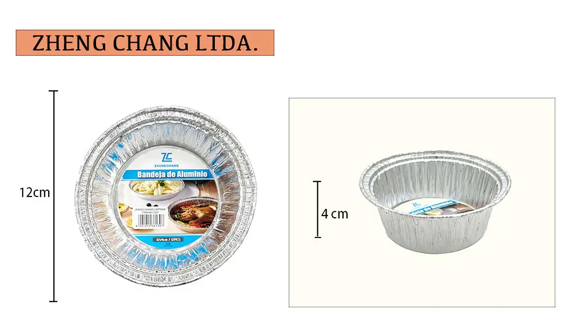 Capsula de aluminio redondo 12x4cm 12Und (x6) 1