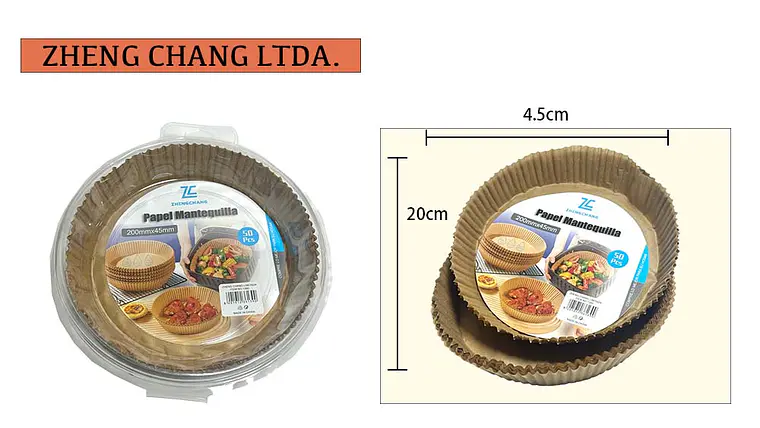 Papel mantequilla para freidora de aire 20x4.5cm  50PCS (x12) 1