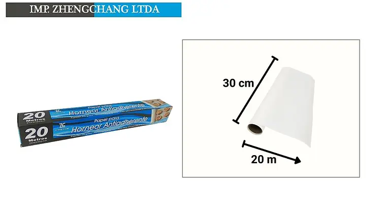 Rollo papel antiadherente hornear  30cm×20m (x10) 1