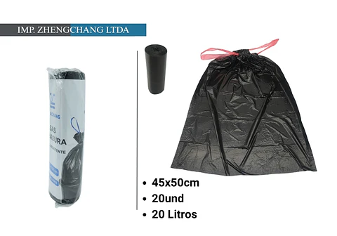 Bolsa de basura con cordon 45×50cm 20Ltrs (20pcs) (x12)