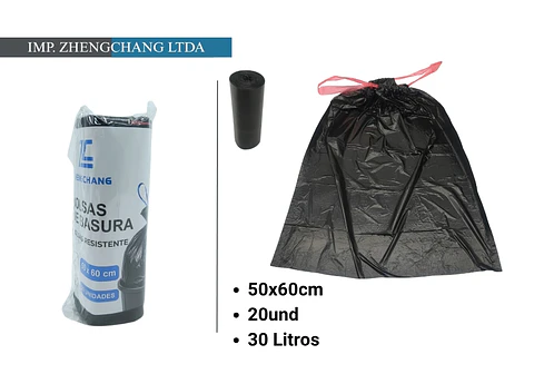Bolsa de basura con cordon 50×60cm 30Ltrs (20pcs) (x12)
