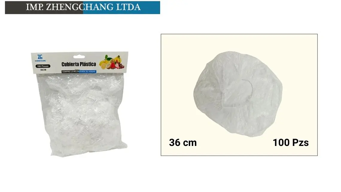 Tapas/Cubierta plastica desechable 36 cm 100Pcs  (x10) 1