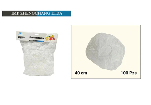 Tapas/Cubierta plastica desechable 40 cm 100Pcs  (x10)