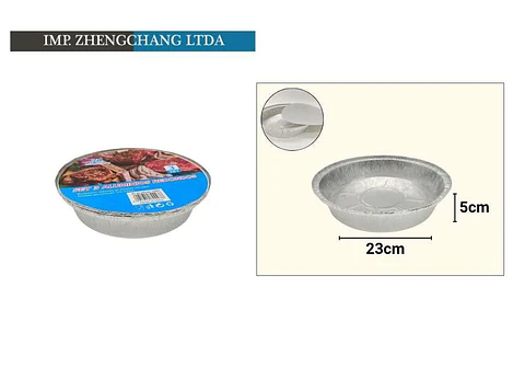 Molde aluminio redondo 23×5cm set 3 (x12)