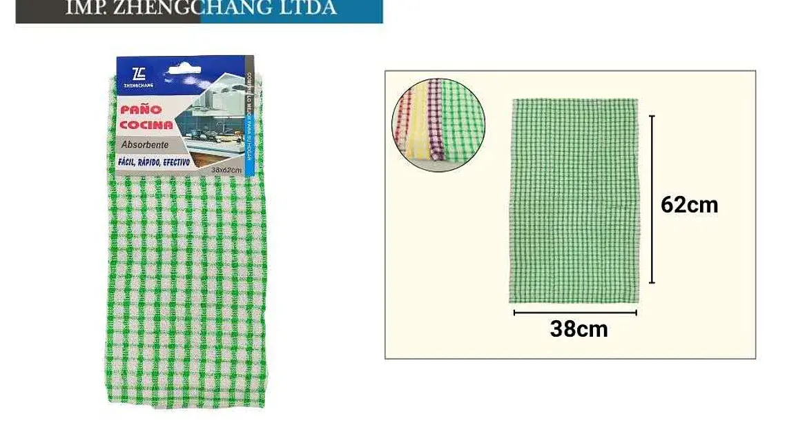 Paño Para Cocina Absorbente A Cuadros (x 12) 1