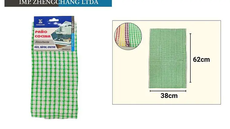 Paño Para Cocina Absorbente A Cuadros (x 12) 1