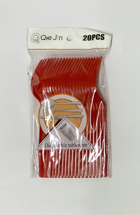 Tenedor de plástico desechable 20PCS (x12)