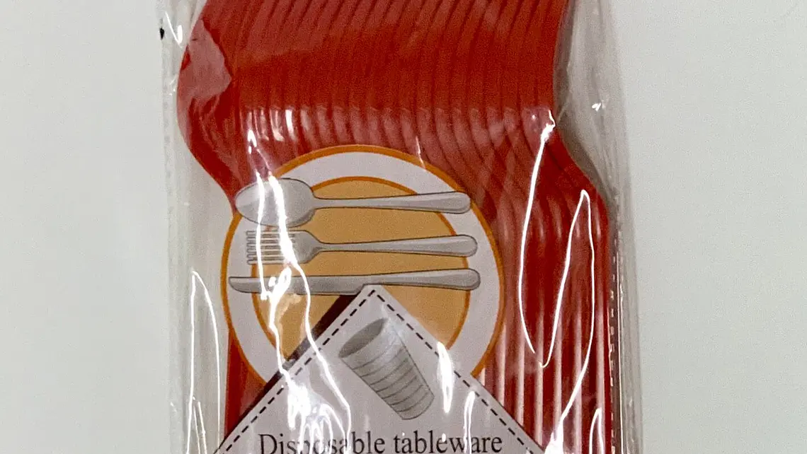 Tenedor de plástico desechable 20PCS (x12) 1