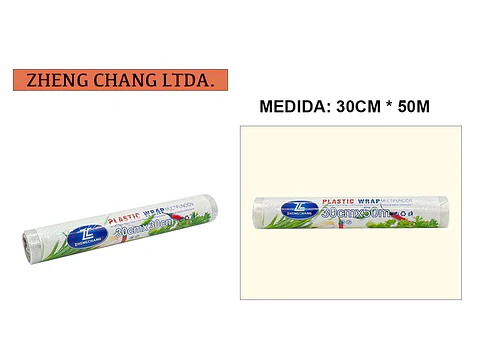  Papel film transparente 30cm×50m reforzado 3 (x20)