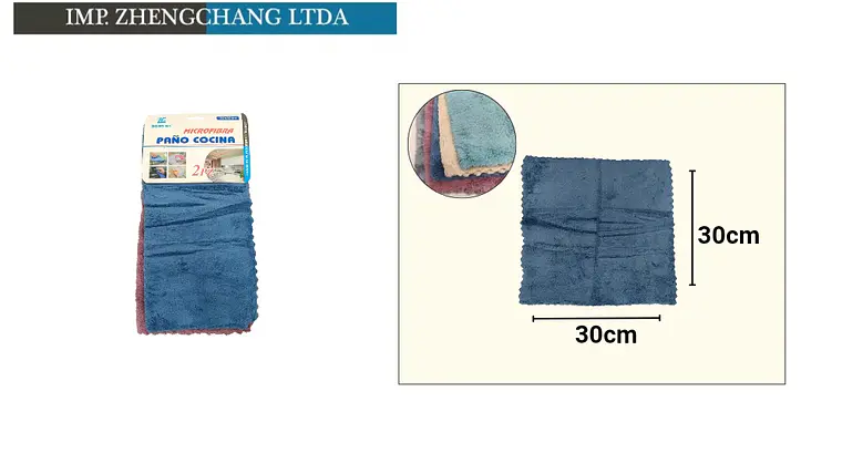 Paño De Limpieza Para Cocina Con Borde Cortado Y Tejido Liso 3811-28 2PC (x 12) 1