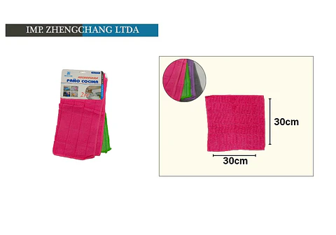 Paño De Limpieza Para Cocina De Cuadros Grandes 3836-23 2PC (x 12)