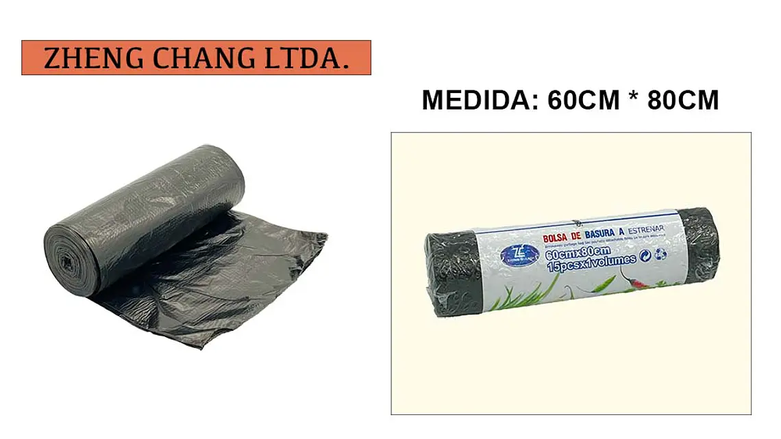 Rollo bolsa de basura 60x80cm 15PCS (x20) 1