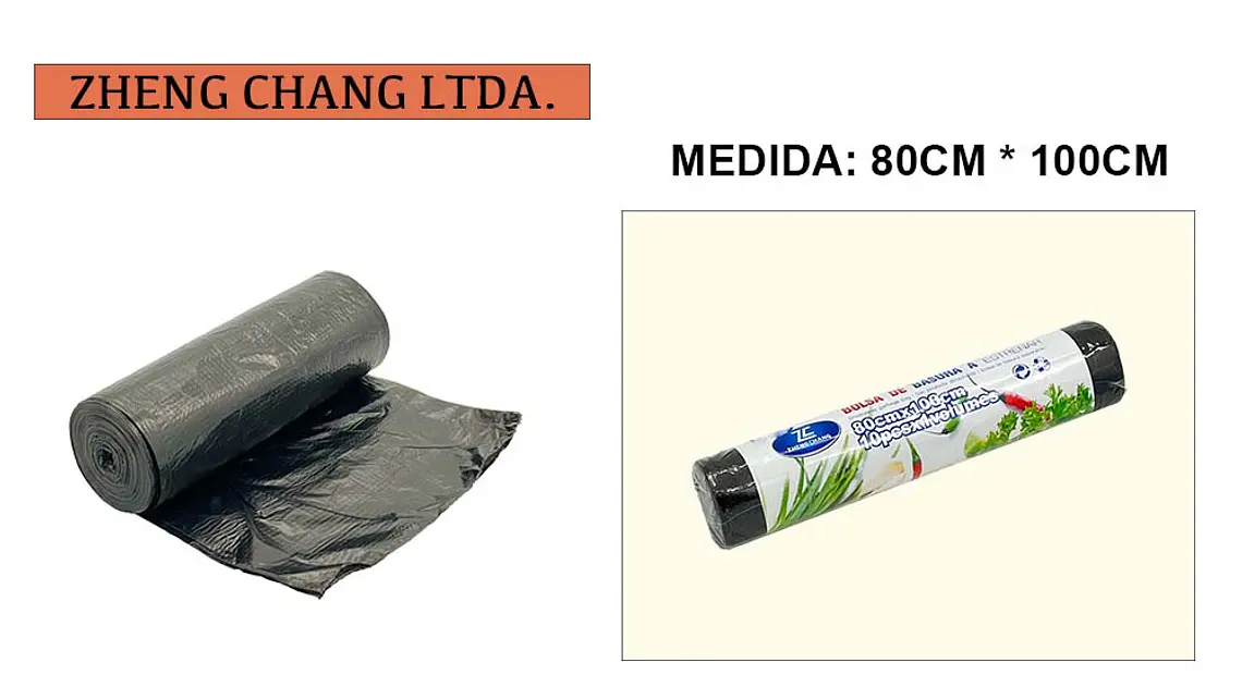 Rollo bolsa de basura 80x100cm 10PCS (x20) 1