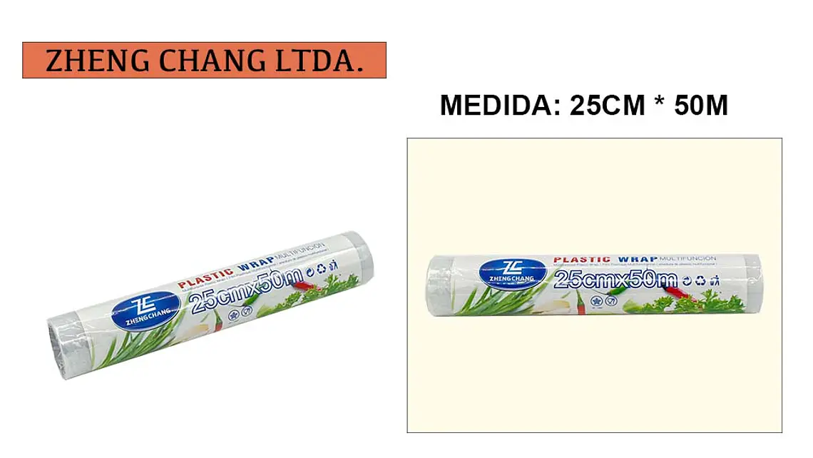  Papel film transparente reforzado 25cm×50m (x20) 1