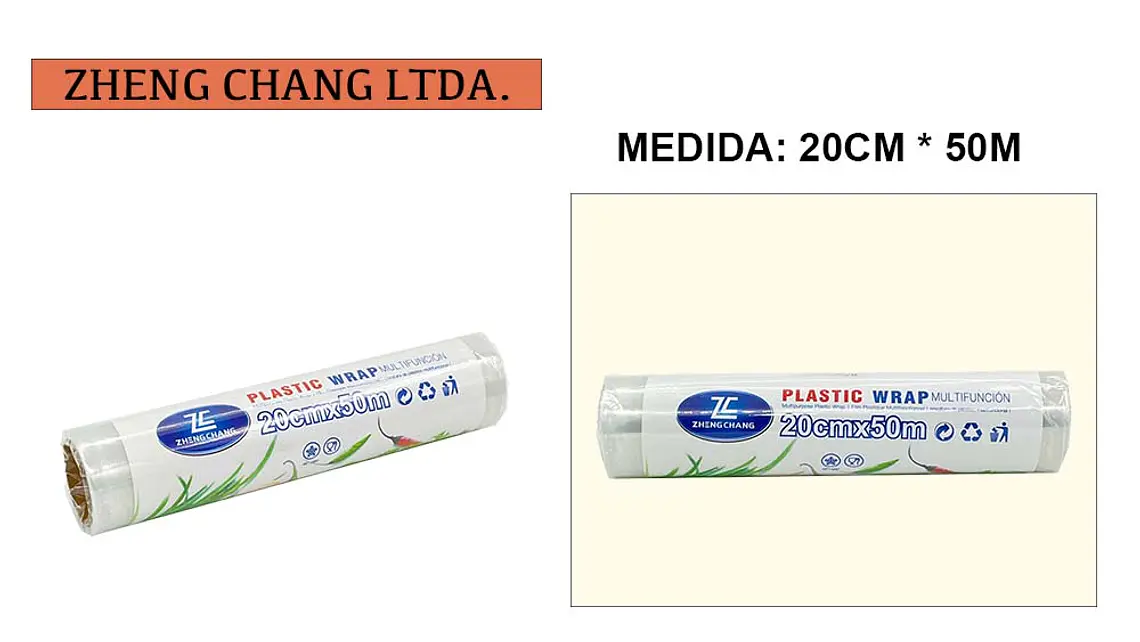  Papel film transparente reforzado 20cm×50m (x20) 1