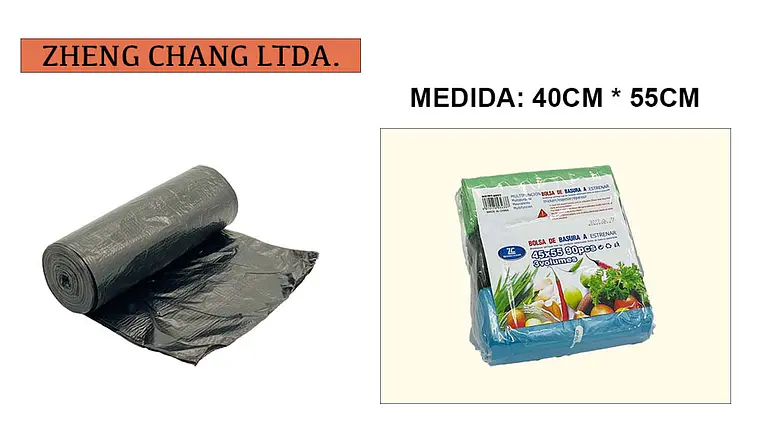 Rollo bolsa de basura 45x55cm 90PCS 3 volumes (x20) 1