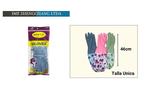 Guantes Combinados Bicolor Forrados De Felpa (x 12)