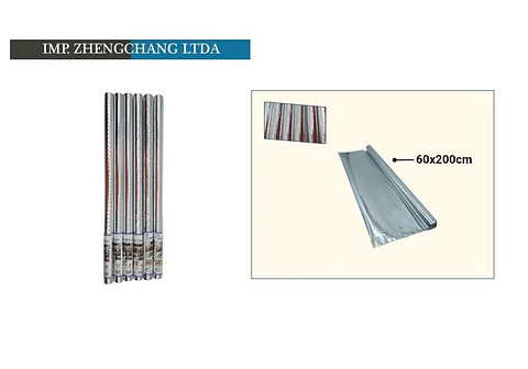 Lámina plateada adhesiva antigrasa 60×200CM