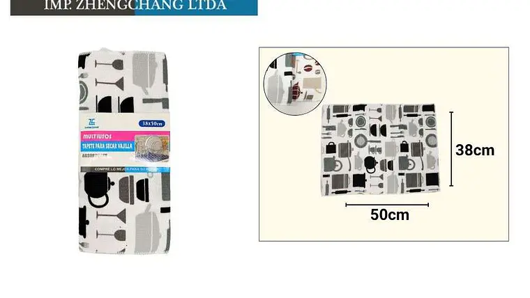  Tapete para secar con malla estampado ambas caras 50x38cm 9540 (x12) 1