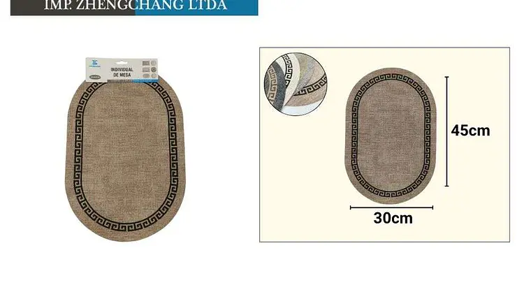 Individual de mesa cuero sintetico colores surtidos 30cmx45cm (x12) 1