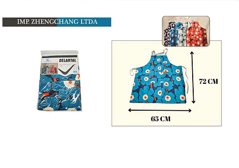 Delantal Impermeable Floral Surtido (x 12)