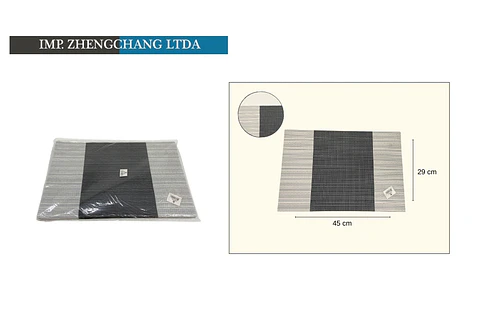Individual de mesa cuadrado tejido en pvc 30cmx45cm (x12)