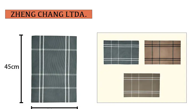 Individual de mesa cuadrado tejido en pvc cuadro 30cmx45cm (x12) 1
