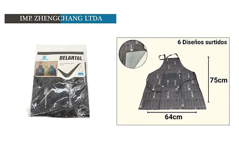 Delantal Con Cuchillo Tenedor Surtido (x 12)