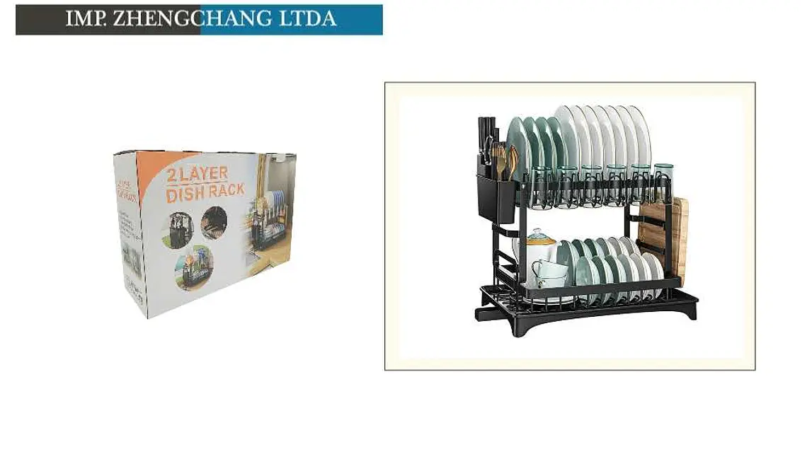 Escurridor De Platos Modelo Plegable Con Acabado Electroferético Con 2 Niveles (x 2) 1