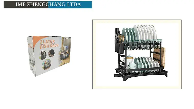 Escurridor De Platos Modelo Plegable Con Acabado Electroferético Con 2 Niveles (x 2) 1