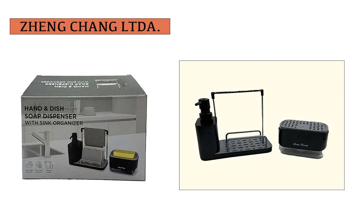 Organizador De Fregadero Con Dispenador De Jabón Líquido CN0039 (x 12) 1