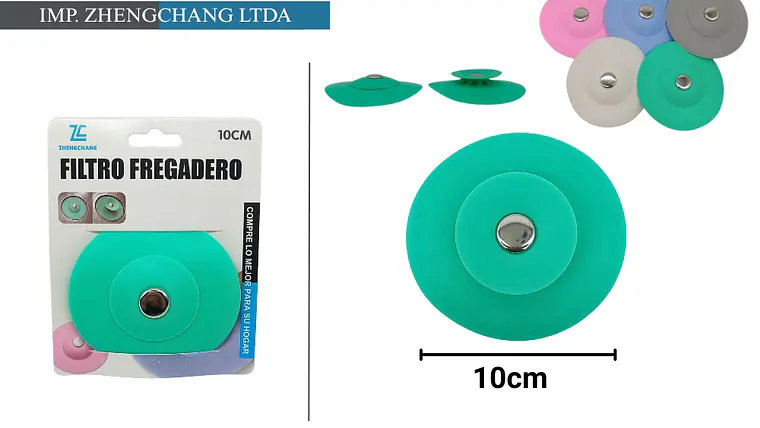 Rejilla de fregadero silicona tipo tapon emergente desague 10 cm (x12) 1