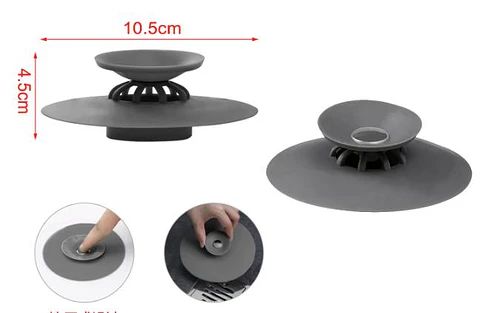 Rejilla de fregadero silicona tipo tapon emergente desague 10.5 cm (x12)